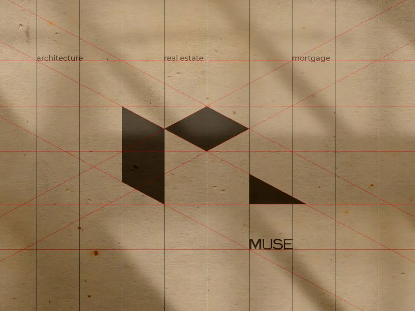 Muse architectural identity on a concrete wall